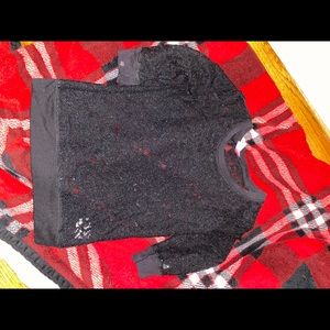 mesh black long sleeve top